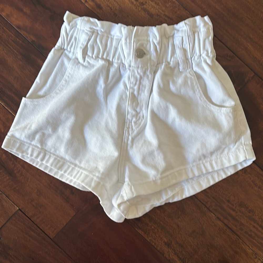 PacSun white denim shorts - paperbag mom fit - Picture 2 of 9